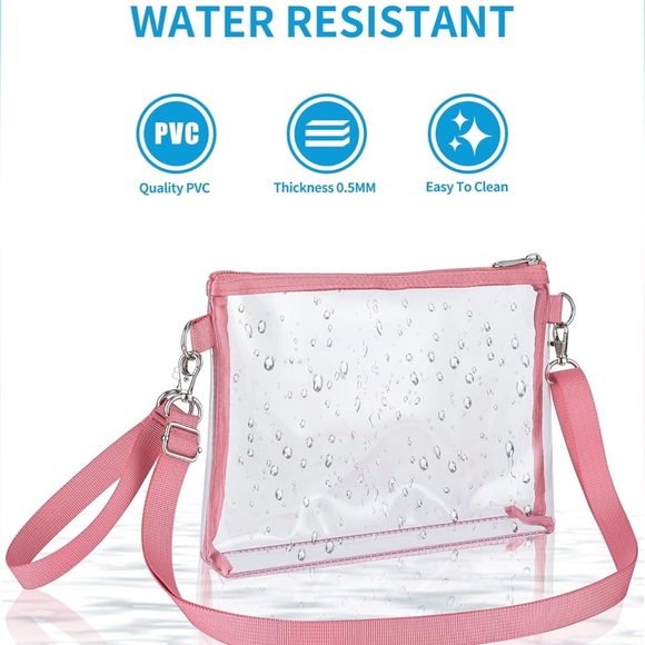 BAGENIUS Pink Stadium Approved Clear Purse NWT - Picture 6 of 10